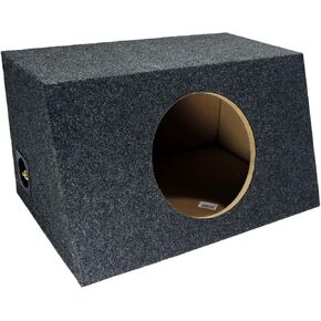 American Sound Connection Car Audio Single 10" Sealed Subwoofer Salnted Hatchback Stereo Sub Box Enclosure