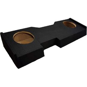 American Sound Connection Compatible with Chevy Silverado 2014-2018 Crew Cab Truck Dual 10" Sub Box Subwoofer Enclosure
