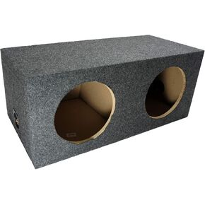American Sound Connection ASC RF210H Car Audio Dual 10" Sealed Subwoofer Rear Angle Sub Box Enclosure 5/8" MDF Wood