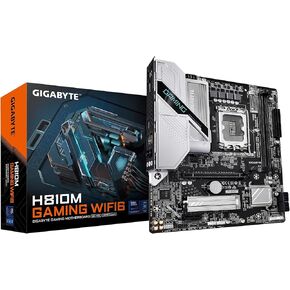 GIGABYTE H810M Gaming WIFI6 Intel Core Ultra (Series 2) LGA 1851 Motherboard, mATX, DDR5, 1x M.2, PCIe 5.0, USB-C, WIFI6, 2.5GbE LAN, EZ-Latch