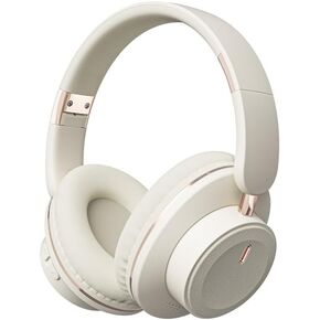Foldable Bluetooth Headphones with Hidden Mic, Portable Over-Ear Wireless Headphones for Cell Phone, PC, Laptop, Suitable for Music, School, Workouts, and Gaming (White)
