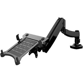 D5F Desktop Full Motion Gas Spring Dual Use 10-15.6 Inch Laptop Mount Holder + 10-27 Inch Monitor Holder Arm Bracket