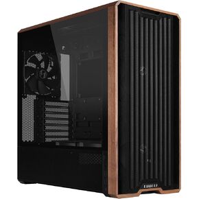 Lian Li LANCOOL 217 Genuine Walnut Wood Computer Case, Mid-Tower ATX PC Case with 5 Pre-Installed PWM Fans 2x170mm, 2x120mm & 1x140mm, Flexible PSU & Cable Installation - White (LAN217W)