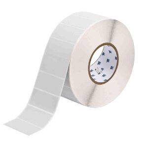 Brady THT-7-486-3 2.75 "عرض × 1.25" ارتفاع ، B-486 البوليستر المعدني العدواني الفائق ، ملصق نقل حراري فضي غير لامع (3000 لكل لفة)