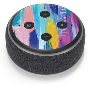 Skinit Decal Audio Skin Compatible with Amazon Echo Dot 3 - Officially Licensed Pink Sparkle Brush Stroke by Etta Vee Design