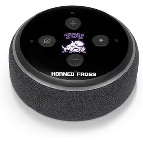 Skinit Decal Audio Skin Compatible with Amazon Echo Dot 3 - Officially Licensed Texas Christian University TCU Horned Frogs Logo Design