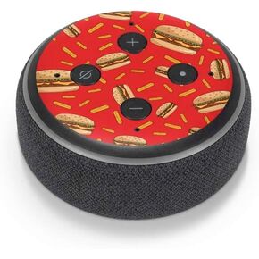 Skinit Decal Audio Skin Compatible with Amazon Echo Dot 3 - Officially Licensed Burgers and Fries Design
