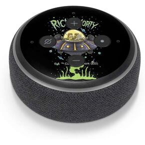 Skinit Decal Audio Skin Compatible with Amazon Echo Dot 3 - Officially Licensed Adult Swim Rick and Morty Spaceship Design