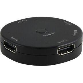 GE 2-Device 8K HDMI Switch, HDMI 2.1, Supports 8K@60Hz & 4K@120Hz, Dolby Atmos, HDCP 2.2, LED Indicator, USB-C Powered, Premium Aluminum Housing, 81660
