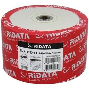 CD-R White Inkjet Printable 100 Disc Pack (Two Shrink Wrap Stacks of 50)