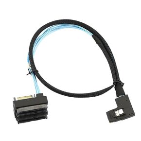 1.0M Internal S-AS SFF-8087 Right Angled to S-AS SFF-8482 4X29pin 2 in 1 Cable