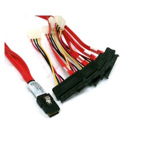 LSI 3Ware S-AS Cable SFF 8087 36pin to SFF 8482 Hard Disk and Power X4 S-AS