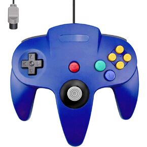 King Smart Wired N64 Controller,Upgrade Joystick Gamepad Controller for Original Nintendo 64 Console … (Blue) (Renewed)
