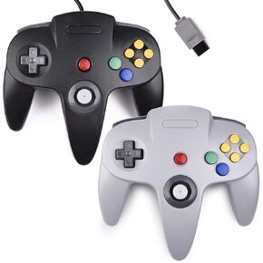 2X Classic N64 Controller Wired for N64 Video Console, kiwitatá Remote N64 Game Controller Upgraded Joystick Gamepad (Renewed)