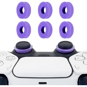 6 Pack Precision Rings Aim Assist for PS5, for PS4, Compatible with Xbox Controllers Accessories– Enhance Accuracy & Control with Soft Silicone Rings – Compatible with Fortnite & FPS Games, Purple