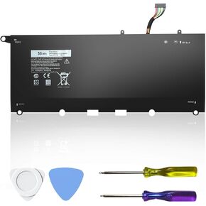 JD25G 56Wh 90V7W Laptop Battery for Dell XPS 13 9350 9343 JHXPY 0N7T6 DIN02 0DRRP RWT1R 5K9CP 13-9350-D1608 13D-9343 13-9350-D1508G 13-9350-350 13D-9343-1708 13D-9343-1808T 13D-9343-3708 7.6V Battery