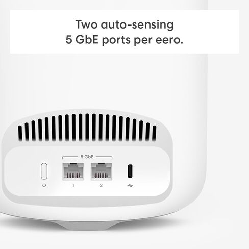 Amazon eero Pro 7 with 1 month free eero Business (auto-renews annually) - Supports internet plans up to 5 Gbps, Coverage up to 2,000 sq. ft., Connect 200+ devices, 1-pack in Kuwait