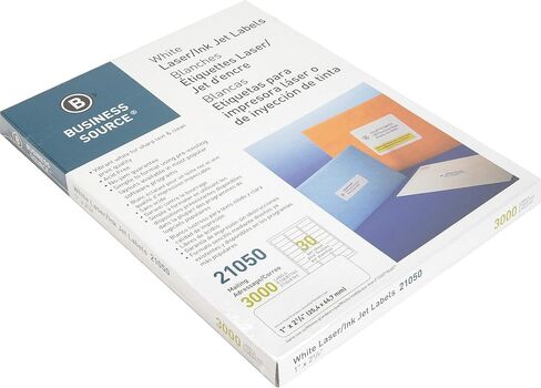 Business Source™ Mailing Laser Label, 1x2-5/8, 3000/PK, White in Saudi Arabia