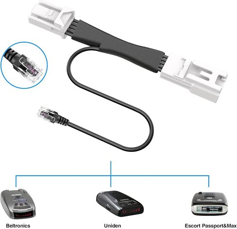 Radar Detector Power Adapter RJ11 Plug (5P Type E) for Select Subaru Forester, Ascent and More with Auto Dimming Rearview Mirror.Radar Detector Power Cord.Clean and Easy to Instal in Saudi Arabia