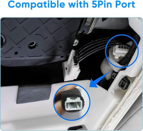 Radar Detector Power Adapter RJ11 Plug (5P Type E) for Select Subaru Forester, Ascent and More with Auto Dimming Rearview Mirror.Radar Detector Power Cord.Clean and Easy to Instal in Saudi Arabia