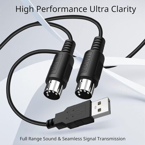 TNP Midi إلى USB Cable Interface Converter - IN OUT Midi Cable Host محول قابس سلك تحكم لجهاز توليف لوحة المفاتيح إلى جهاز Mac PC والكمبيوتر المحمول iPad iPhone Music Studio (أحمر 6 أقدام) in Saudi Arabia