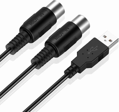 TNP Midi إلى USB Cable Interface Converter - IN OUT Midi Cable Host محول قابس سلك تحكم لجهاز توليف لوحة المفاتيح إلى جهاز Mac PC والكمبيوتر المحمول iPad iPhone Music Studio (أحمر 6 أقدام) in Saudi Arabia