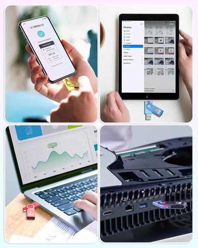 Mosdart 16GB Dual USB C Flash Drive ، Type C و USB محرك إبهام 2.0 ، عصا ذاكرة FAT32 لـ iPhone 15 و 16 ، هاتف Android ، iPad ، MacBook وأجهزة الكمبيوتر المحمولة ، ألوان نابضة بالحياة (حزمة 5) in Kuwait