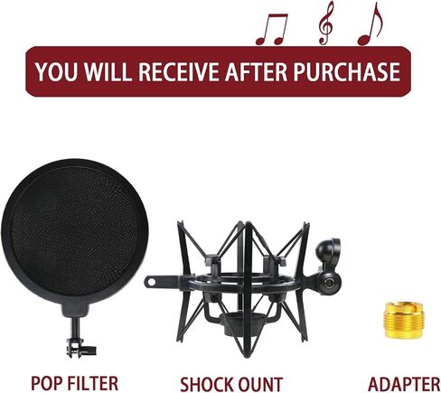 Yeti Nano Mic Pop Filter - 4 Inch 3 Layers Windscreen with Flexible 360° Gooseneck Clip for Blue Yeti Nano Microphone to Improve Sound Quality by YOUSHARES in Saudi Arabia