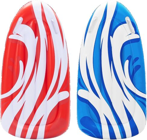 JOYIN 2 Pack Inflatable Boogie Boards with Handles for Water Slides, Boogie Board for Slip Slide, Swimming Pool Floating Water Boards Learn to Swim, Summer Water Fun Toy for Kids and Toddlers in Saudi Arabia