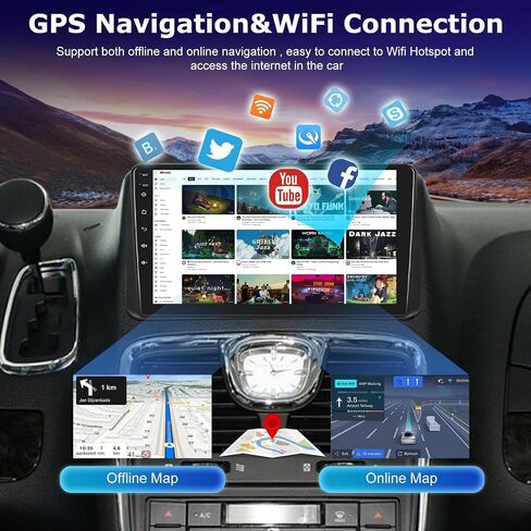 [2+64G] Car Stereo for Dodge Grand Caravan 2011-2020 and for Chrysler Grand Voyager 2011-2015 - 9 inch Touchscreen Android 13 Headunit - Wireless CarPlay & Android Auto/WiFi/EQ/GPS + AHD Backup Camera in Saudi Arabia