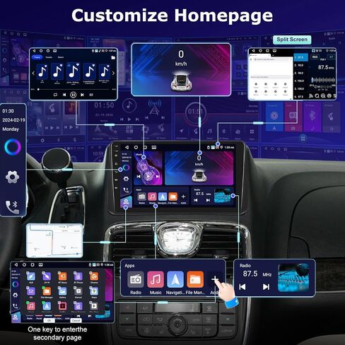 [2+64G] Car Stereo for Dodge Grand Caravan 2011-2020 and for Chrysler Grand Voyager 2011-2015 - 9 inch Touchscreen Android 13 Headunit - Wireless CarPlay & Android Auto/WiFi/EQ/GPS + AHD Backup Camera in Saudi Arabia