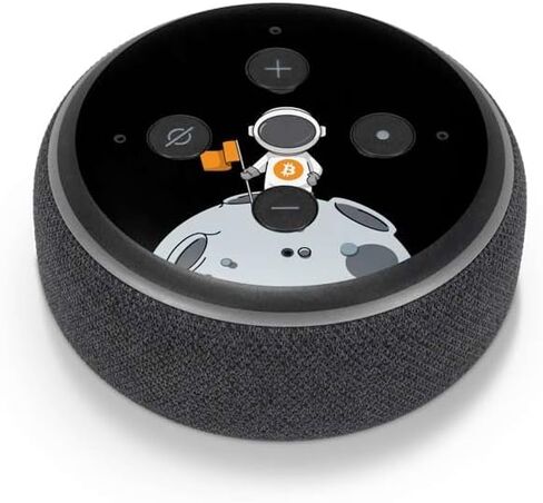 Skinit Decal Audio Skin Compatible with Amazon Echo Dot 3 - Officially Licensed Bitcoin Astronaut Design in Saudi Arabia