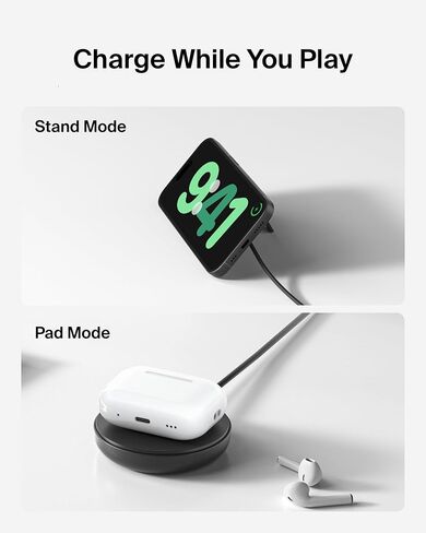 Belkin Magnetic Wireless Charging Pad 15W w/Pop-Up Stand - MagSafe-Compatible Qi2-Certified Wireless Charger for iPhone 16 Series, Samsung Galaxy S25 Series, AirPods (No PSU) - Black in Saudi Arabia