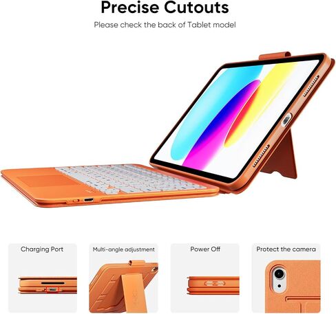 PAUL B for iPad 11th/10th Gen Case with Keyboard 11/10.9 inch A16 2025/2022,Handbag Design Wireless Keyboard Cover for iPad 11/10 Gen, with Pencil Holder,Multi-Touch Trackpad (Pink) in Saudi Arabia