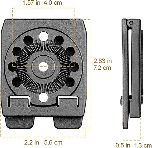 GUN & FLOWER MOLLE Adapter for Holsters & Mag Pouches – Compact Gearwheel Design, Heavy-Duty Tactical Mount – Fits Belts, Vests, Backpacks – Multiple Pack Options 1/2/4 in Saudi Arabia
