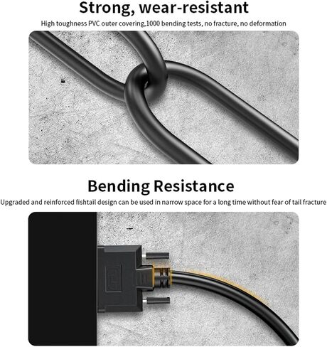 HD 1080P DVI to DVI Cable 0.3M/1M/1.8M/3/5M Gold Plated p/Lug DVI-D Video Adapter Cable Male-Male 60Hz Compatible with The LCD HDTV X-Box Monitor(1m) in Saudi Arabia