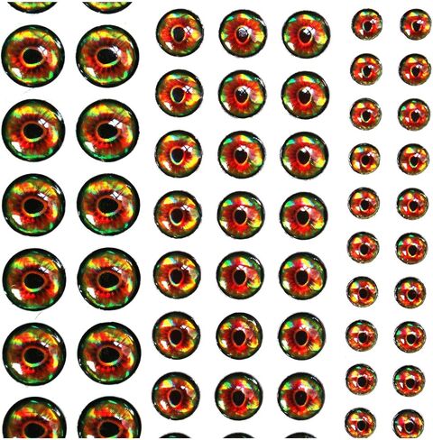 200 pcs 4mm/6mm/8mm 3D Fishing Lure Eyes Jigs Crafts for Hooks Baits Fly Tying Materials in Saudi Arabia