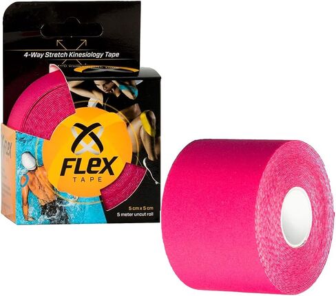 Xflex K Tape مقاومة للماء لفة UNCUT (2 بوصة × 16 قدمًا) - شريط فيزيائي رياضي 4 طريقة للتدريب الرياضي والعلاج الطبيعي - Pro Moelology Physio Tape (Black) in Saudi Arabia