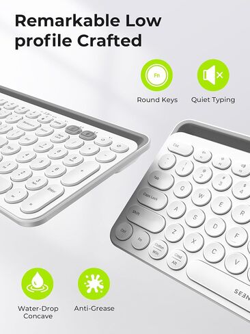 مجموعة لوحة مفاتيح وماوس بلوتوث من سيندا CTU-301 لجهاز iPad، أزرق وأرجواني | مجموعة Bluetooth+2.4G مع حامل الكمبيوتر اللوحي ومفاتيح كاملة الحجم ونقرات هادئة لأجهزة iPad وiPhone وMac وWindows وAndroid. in Kuwait