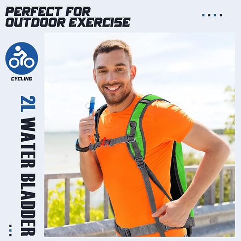Wesiti 2 Pack Hydration Backpack Pack with 2 Pcs 2L Hydration Bladder Hiking Backpack Bladder for Hiking Cycling Climbing in Saudi Arabia