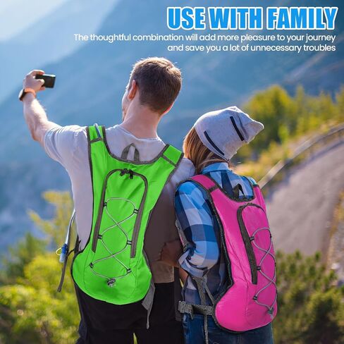 Wesiti 2 Pack Hydration Backpack Pack with 2 Pcs 2L Hydration Bladder Hiking Backpack Bladder for Hiking Cycling Climbing in Saudi Arabia