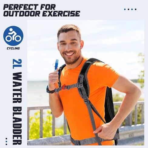 Wesiti 2 Pack Hydration Backpack Pack with 2 Pcs 2L Hydration Bladder Hiking Backpack Bladder for Hiking Cycling Climbing in Saudi Arabia