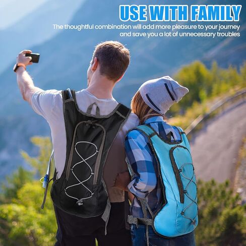 Wesiti 2 Pack Hydration Backpack Pack with 2 Pcs 2L Hydration Bladder Hiking Backpack Bladder for Hiking Cycling Climbing in Saudi Arabia