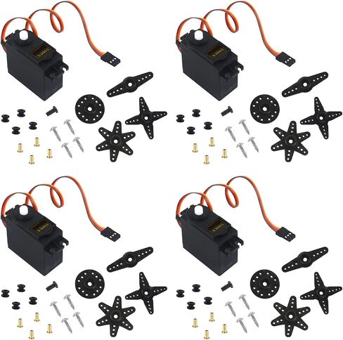 RGBZONE 4PCS S3003 Servo Motor Standard RC Servo High Speed for Smart Car Robot Boat RC Helicopter in Kuwait