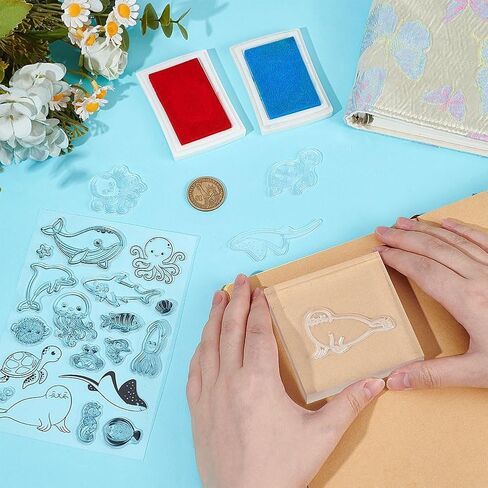 PH PandaHall Dog Clear Stamps, Transparent Craft Stamps Pet Doggie Shape Patterns Rubber Stamps Animal Stamps for Scrapbooking Card Making Easter Decoration Photo Card Album Crafting Supplies in Kuwait