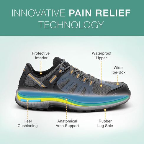 Orthofeet Men's Orthopedic Waterproof Avalon Hiking Shoes in Saudi Arabia