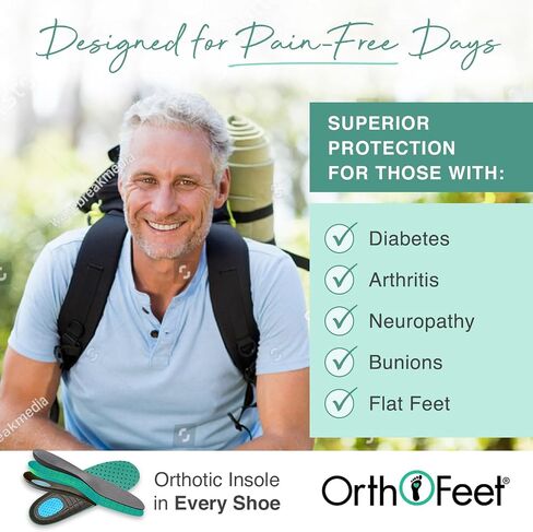 Orthofeet Men's Orthopedic Waterproof Avalon Hiking Shoes in Saudi Arabia
