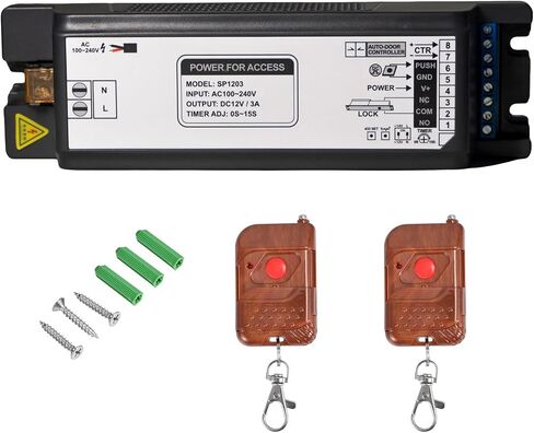 Access Control System Kit with IP68 Waterproof Metal Touch Keypad, 600LB Magnetic Lock, Zinc Alloy Exit Button, 2 Remote Controls and Tuya App Remote Access in Kuwait