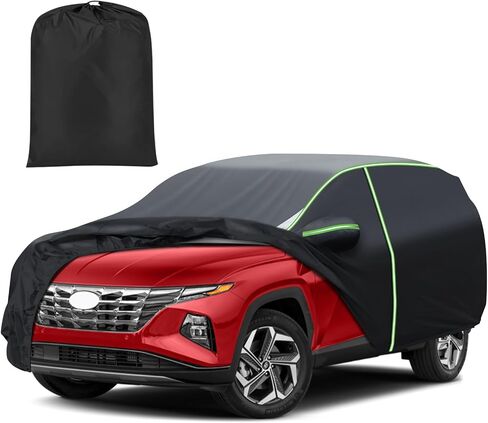 Car Cover for Ford Bronco 4-Door 2021-2024, Full Car Cover All Weather Car Covers for Bronco, Waterproof Outdoor Cover with Zipper Door Reflective Strips in Saudi Arabia