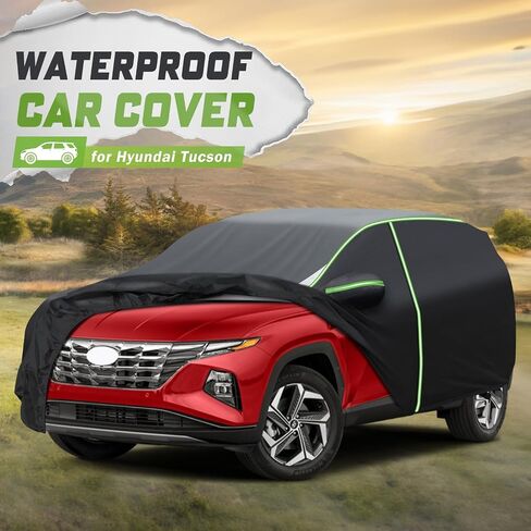 Car Cover for Ford Bronco 4-Door 2021-2024, Full Car Cover All Weather Car Covers for Bronco, Waterproof Outdoor Cover with Zipper Door Reflective Strips in Saudi Arabia